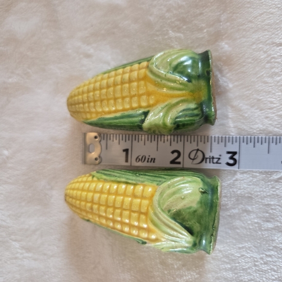 Vintage Japan Half Shucked Corn On the Cob Salt and Pepper Shakers Ceramic - Picture 7 of 8